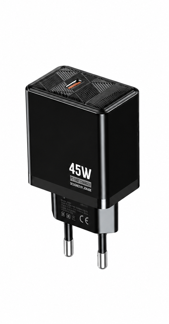 ADAPTADOR DE CARGA PD TIPO C 45W CARGA RÁPIDA JOKADE JB049