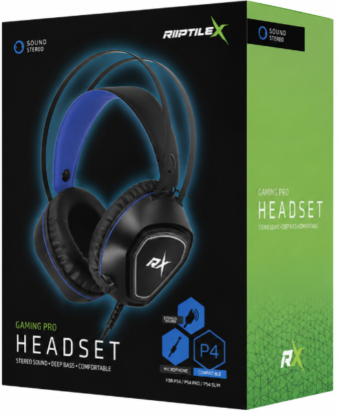 AUDÍFONOS GAMER CON CABLE RGB REPTILEX RX0012BL CON MICRÓFONO