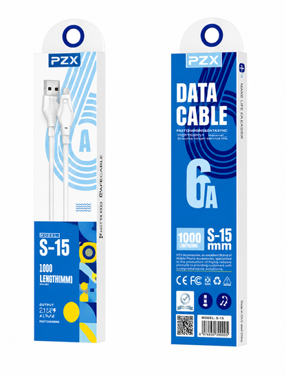 Cable Lightning PZX S-15 1M 6A