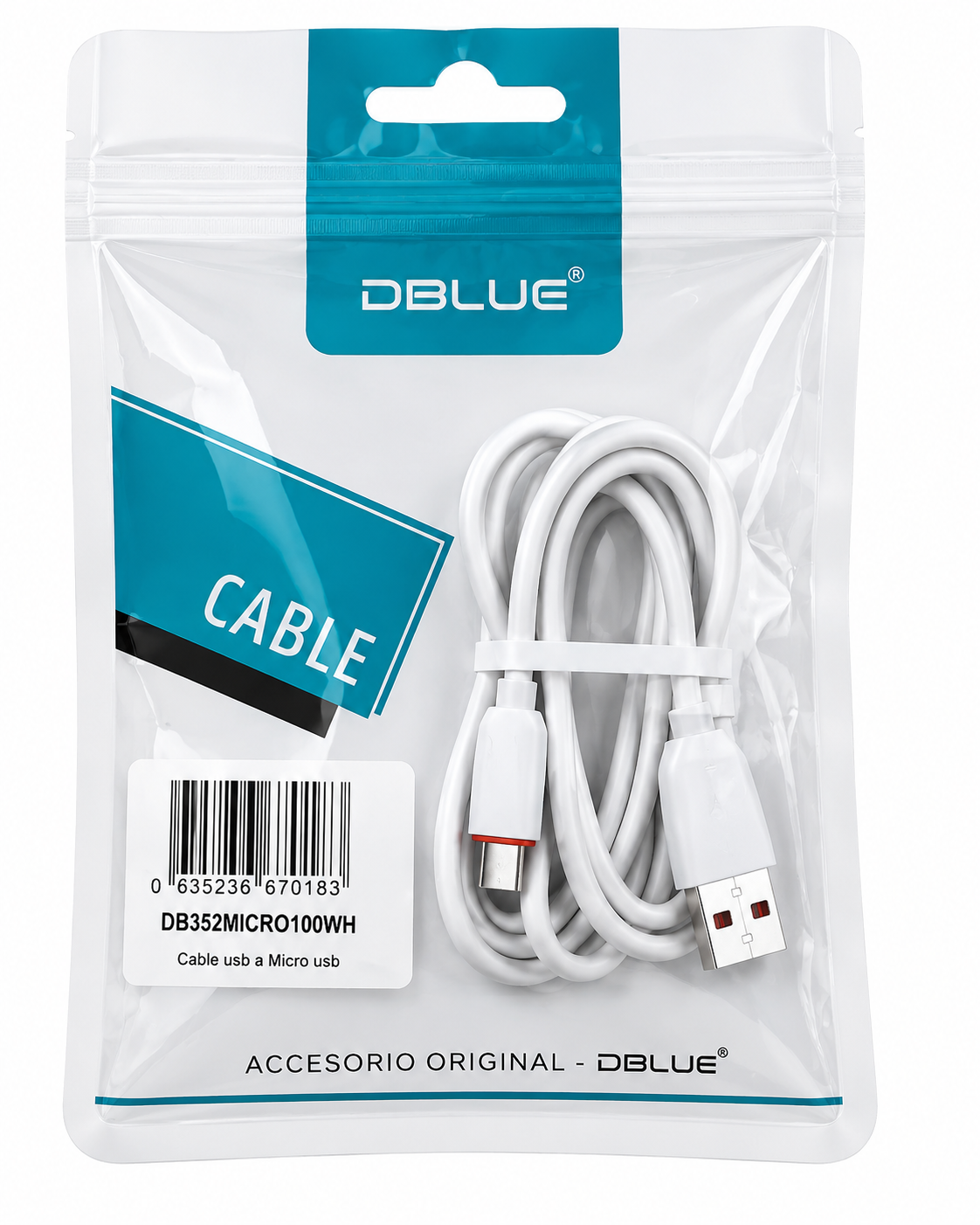 Cable MICRO USB DBLUE 1M