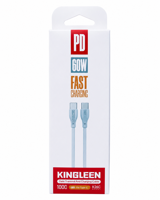 CABLE TIPO C A TIPO C 60W KINGLEEN K26C
