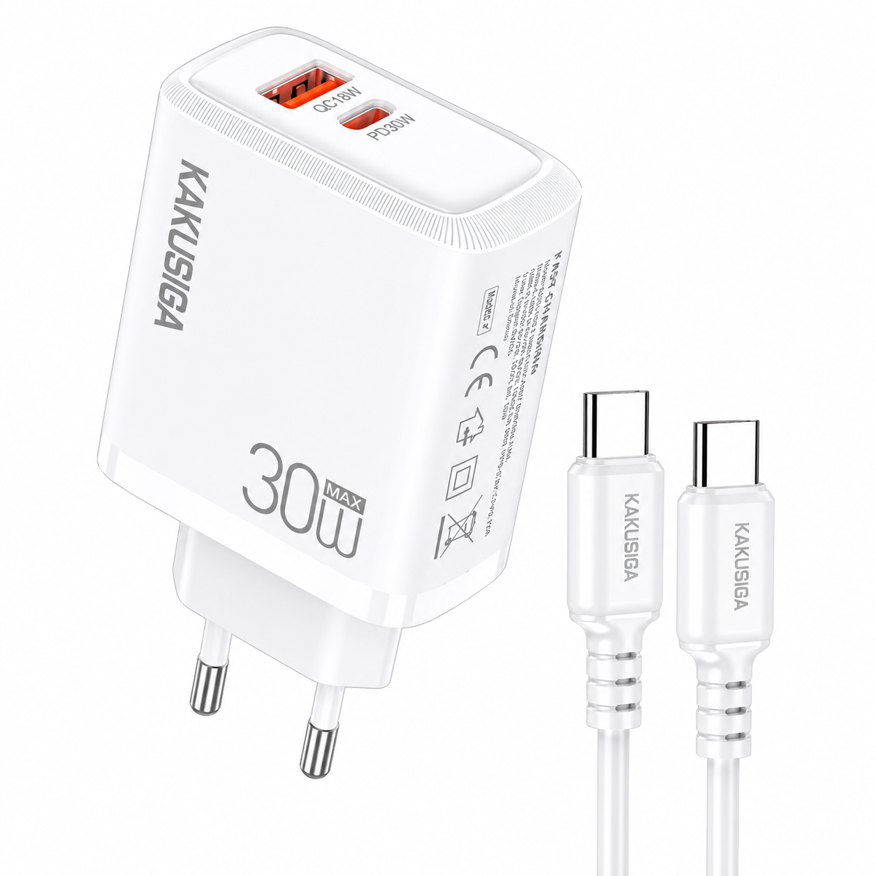 CARGADOR PD TIPO C 30W KAKUSIGA 1674