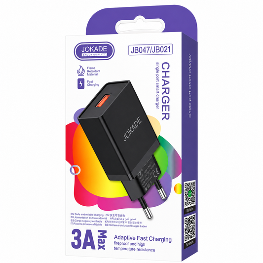 ADAPTADOR DE CARGA USB 3A JOKADE JB04
