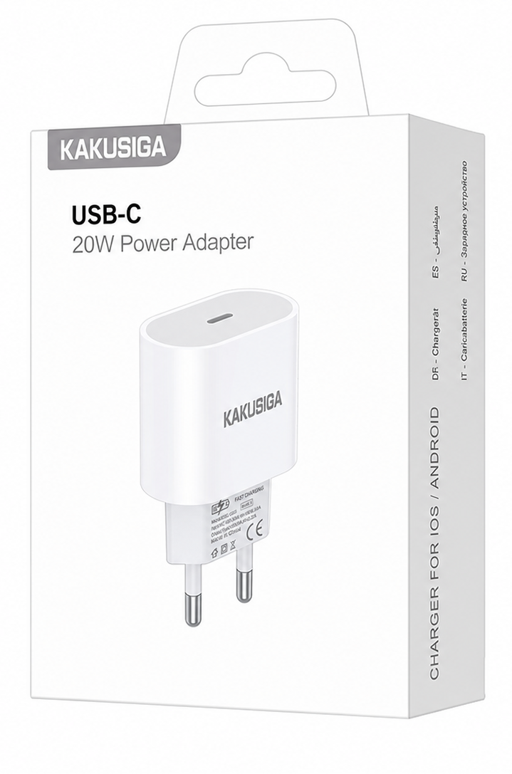 ADAPTADOR DE CARGA PD TIPO C 2.4A CARGA RÁPIDA KAKUSIGA KSC-1225