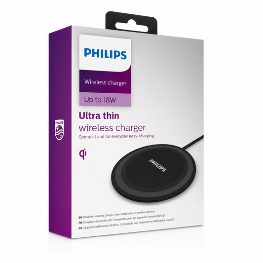 CARGADOR INALÁMBRICO PHILIPS 18W CARGA RÁPIDA ORIGINAL