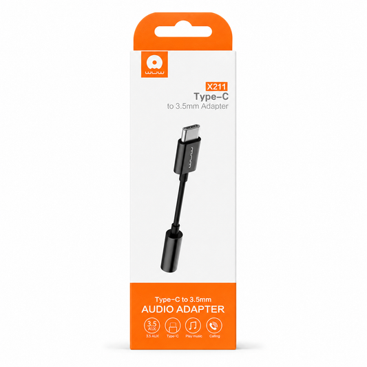 ADAPTADOR DE AUDIO 3.5 MM HEMBRA A TIPO C MACHO WUW X211