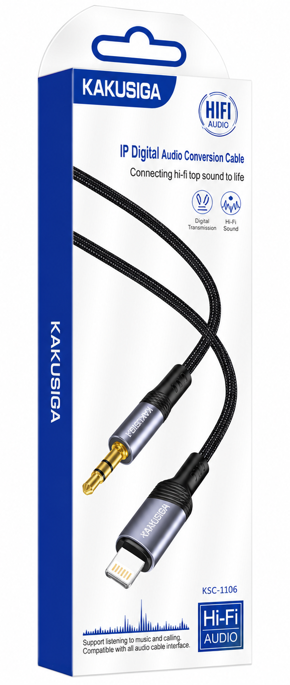 CABLE DE AUDIO 3.5 MM MACHO A IPHONE MACHO KAKUSIGA HUARUI