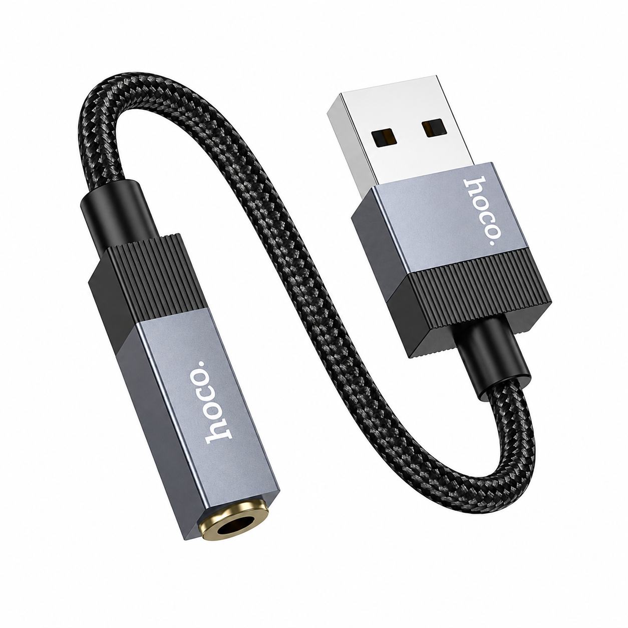 ADAPTADOR DE AUDIO 3.5 MM HEMBRA A USB MACHO HOCO