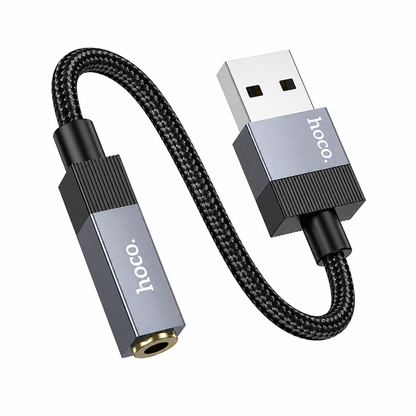 ADAPTADOR DE AUDIO 3.5 MM HEMBRA A USB MACHO HOCO