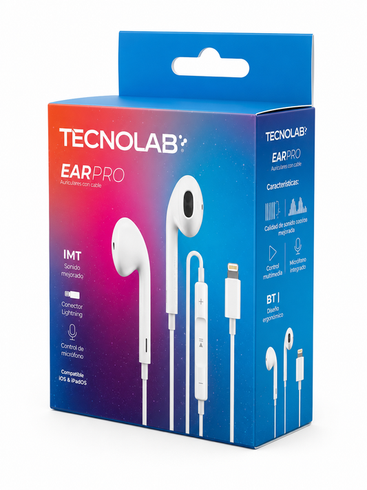 AUDÍFONOS IPHONE CON MANOS LIBRES TECNOLAB EARPRO
