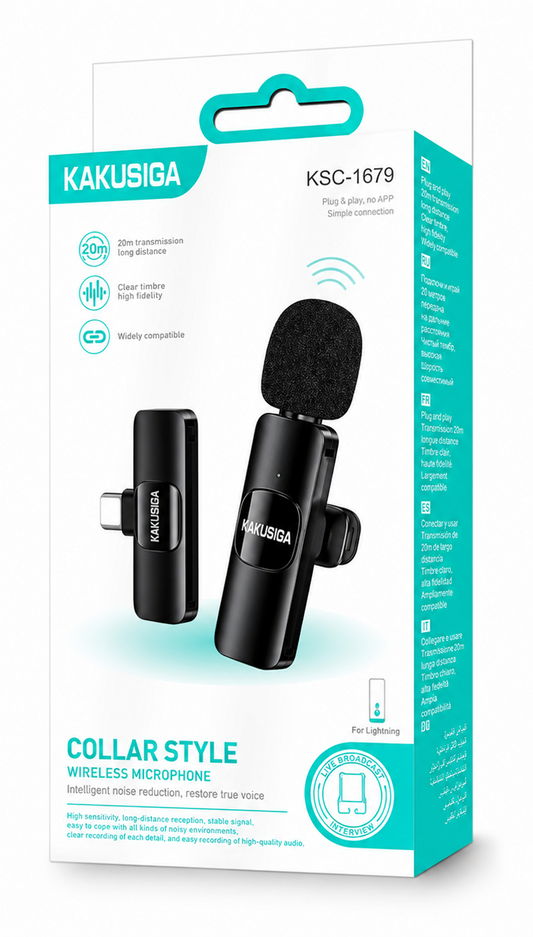 MICRÓFONO BLUETOOTH CON SALIDA TIPO C KAKUSIGA KSC-1879