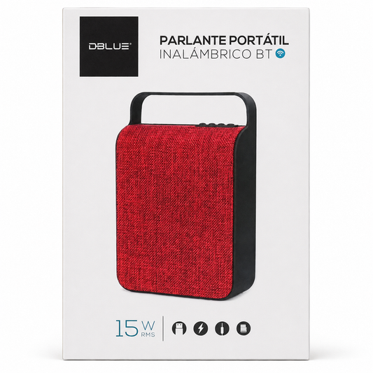 PARLANTE BLUETOOTH DBLUE DBS122 15W ROJO