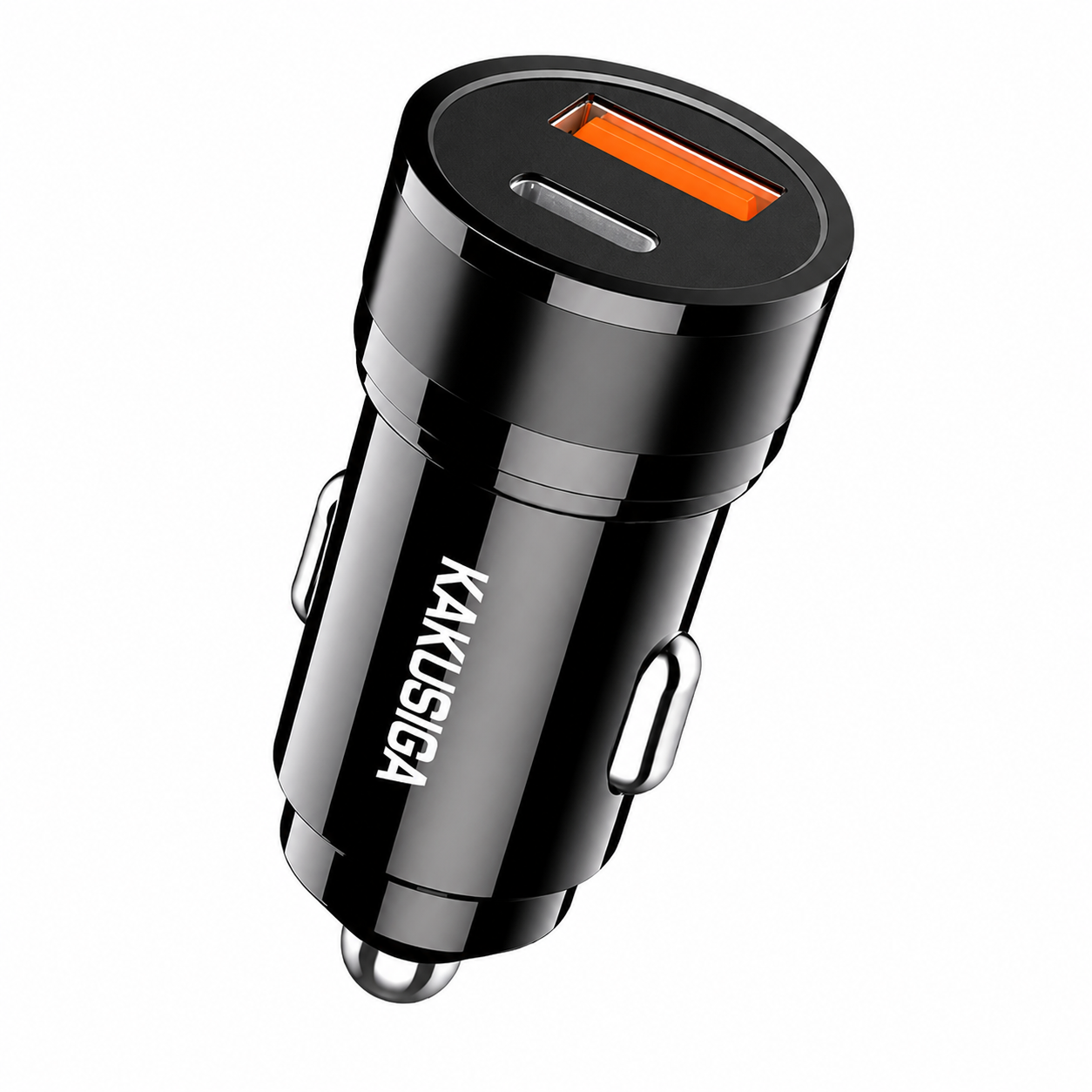 CARGADOR DE VEHÍCULO TIPO-C MÁS USB KAKUSIGA KSC-1972 LIHUA 60W CARGA RÁPIDA