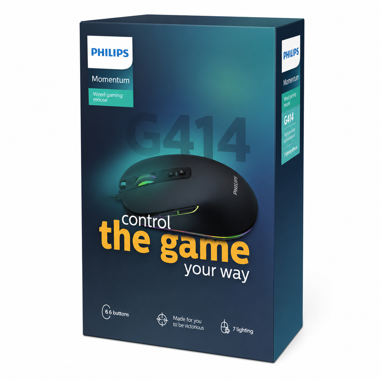 MOUSE GAMER CON CABLE PHILIPS MOMENTUM G414 ORIGINAL