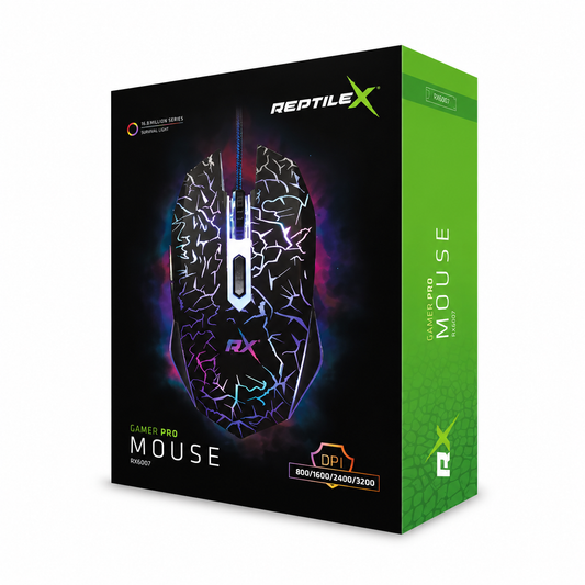 MOUSE GAMER CON CABLE RGB REPTILEX X