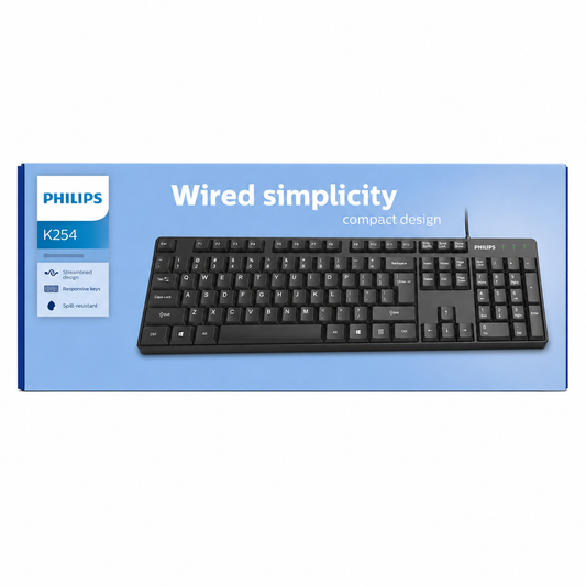 TECLADO CON CABLE PHILIPS K254 ORIGINAL