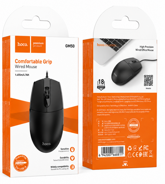 MOUSE ALÁMBRICO HOCO GM50