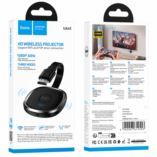 ADAPTADOR INALÁMBRICO HDMI HOCO UA45 FULL HD