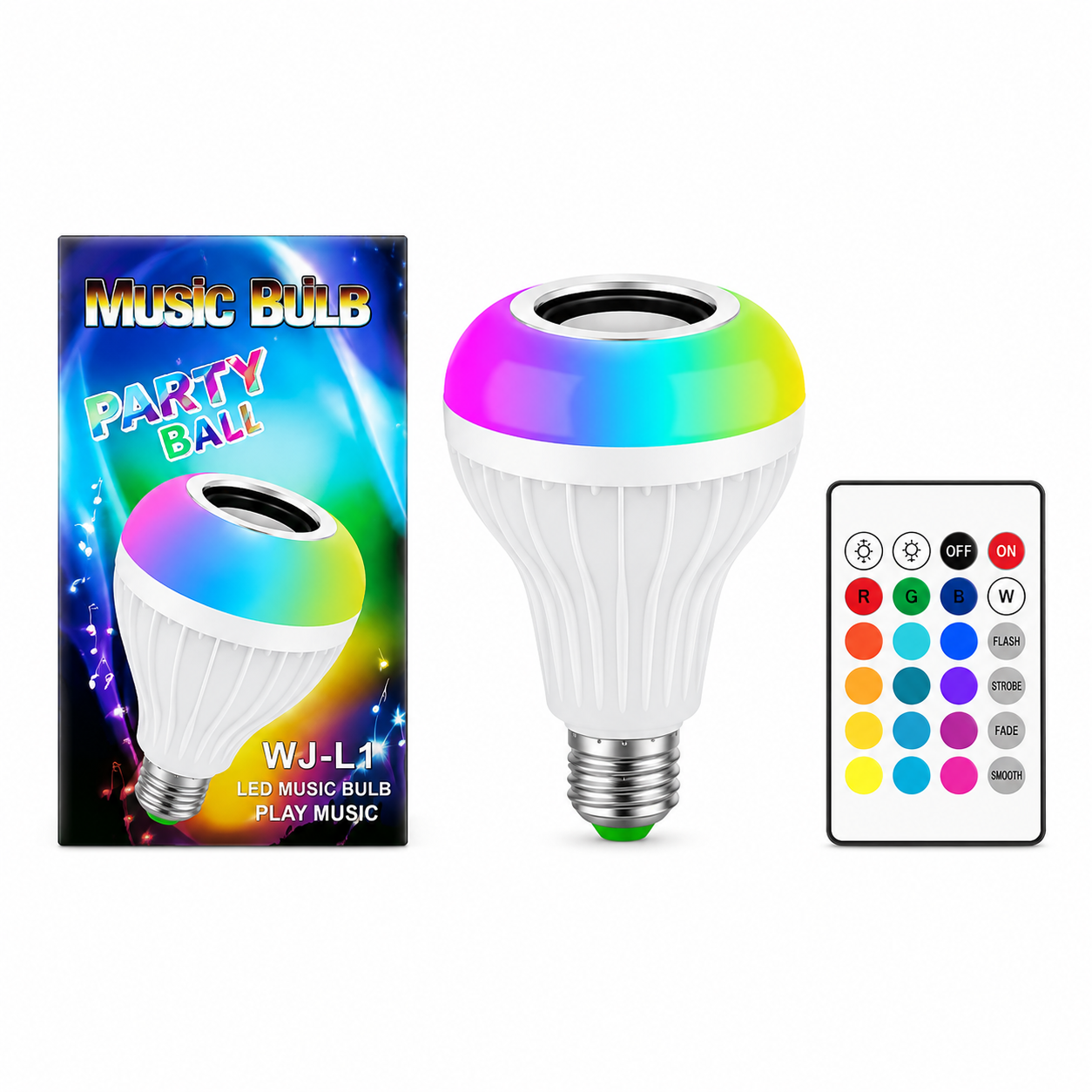AMPOLLETA LED CON PARLANTE MUSIC PARTY BALL
