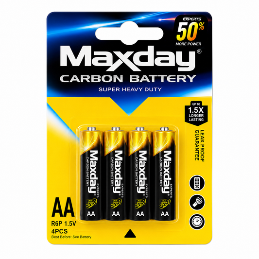 PILAS AA MAXDAY BLÍSTER 4 UNIDADES