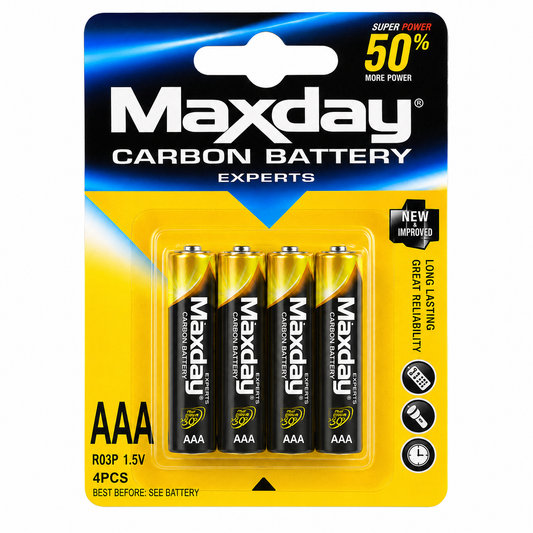 PILAS AAA MAXDAY BLÍSTER 4 UNIDADES