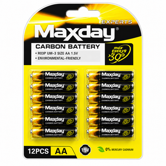 PILAS AA MAXDAY BLÍSTER 12 UNIDADES
