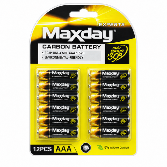 PILAS AAA MAXDAY BLÍSTER 12 UNIDADES