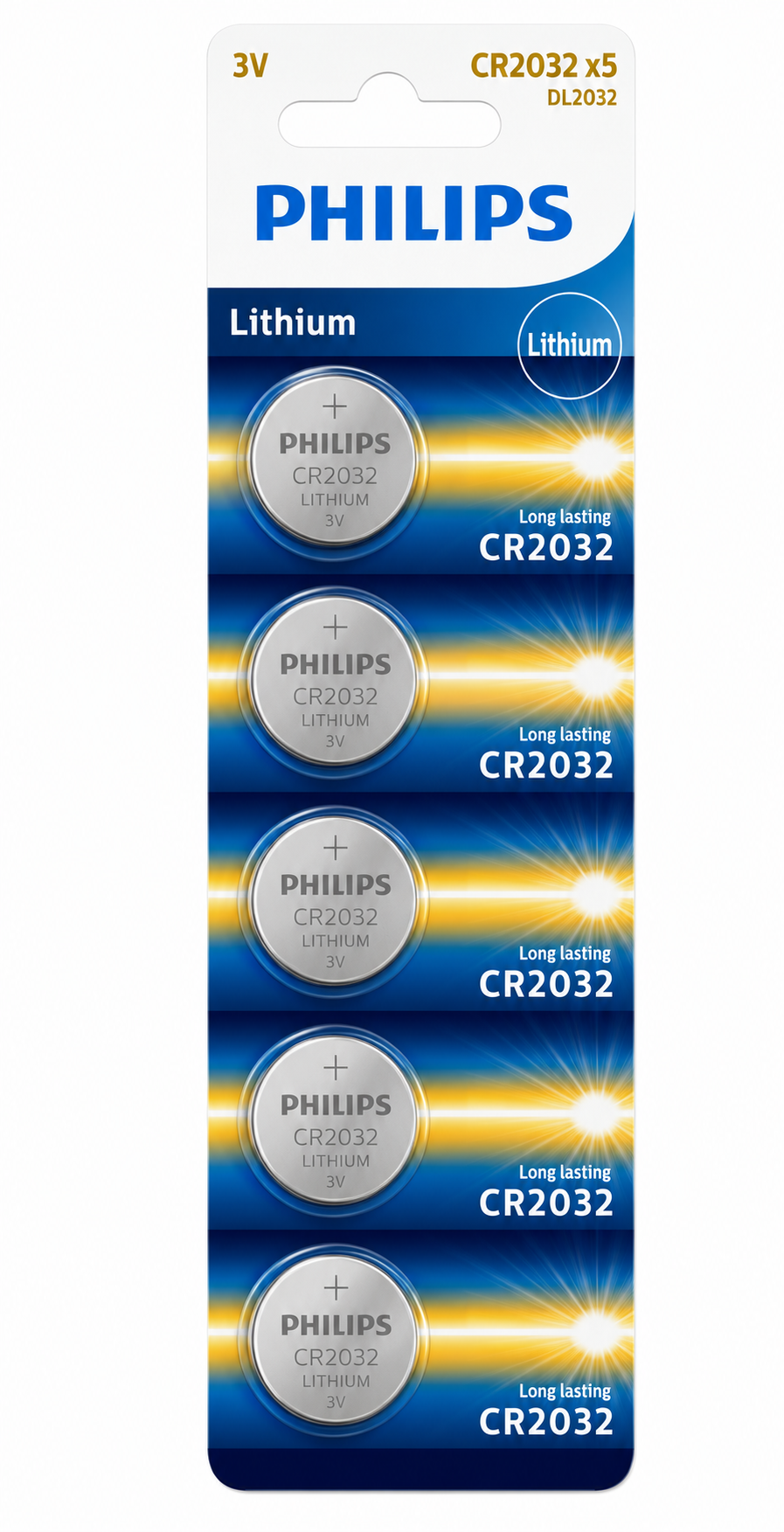 PILA CR2032 PHILIPS BLÍSTER 5 UNIDADES