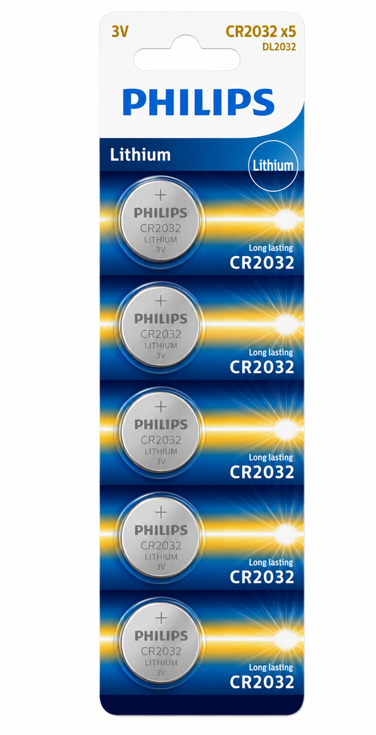 PILA CR2032 PHILIPS BLÍSTER 5 UNIDADES