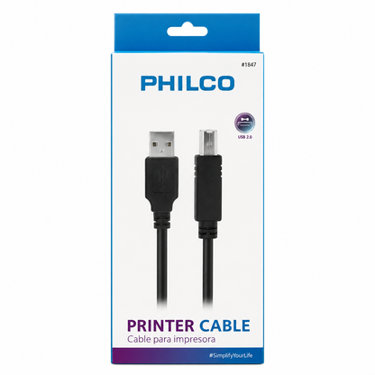 CABLE PARA IMPRESORA PHILCO 81947 1,8 METROS