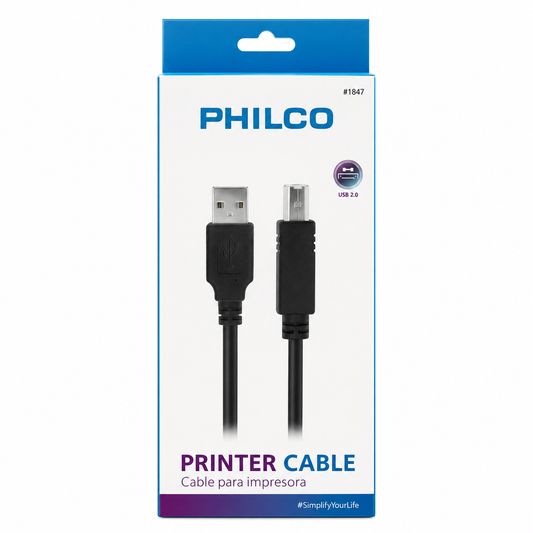 CABLE PARA IMPRESORA PHILCO 81947 1,8 METROS