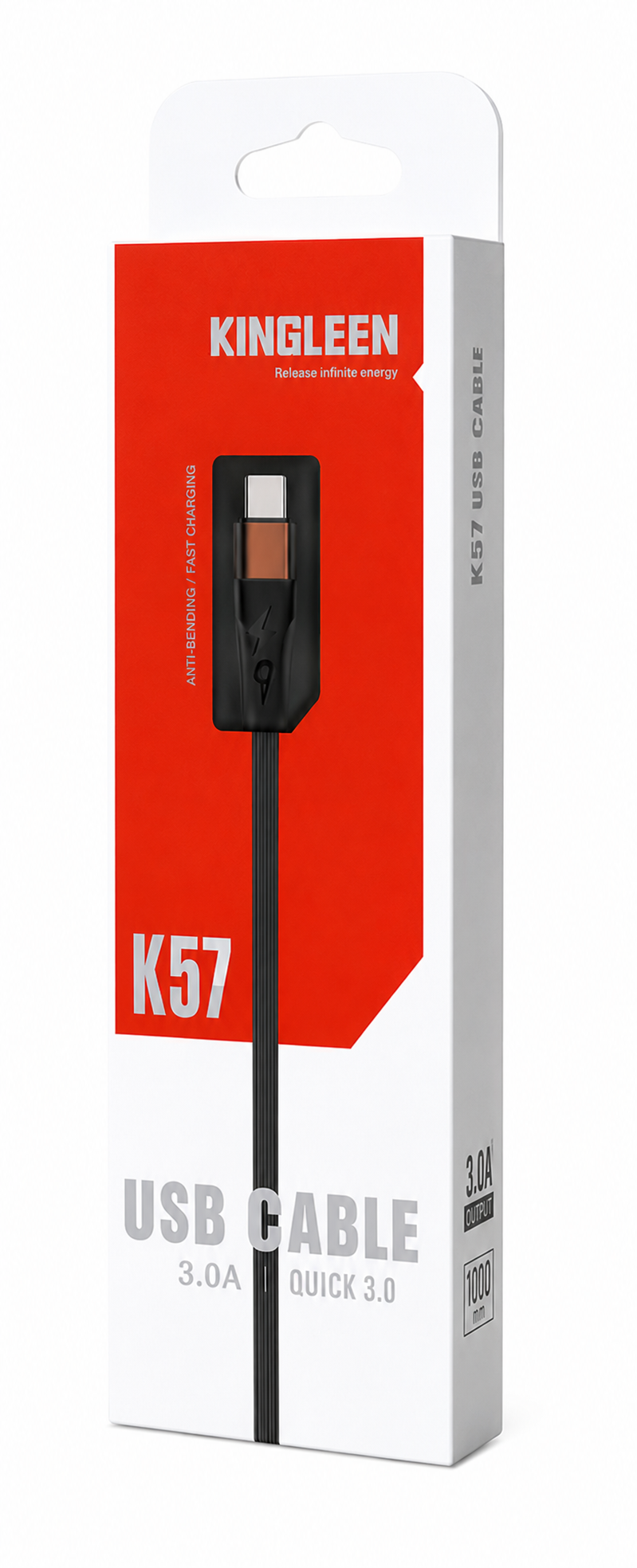 CABLE MICRO USB KINGLEEN K57 2M 2.1A