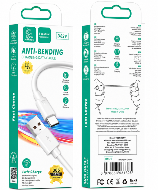 Cable Micro USB Vdenmenv 1M 6A
