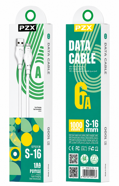 Cable TIPO C PZX S-16 1M 6A