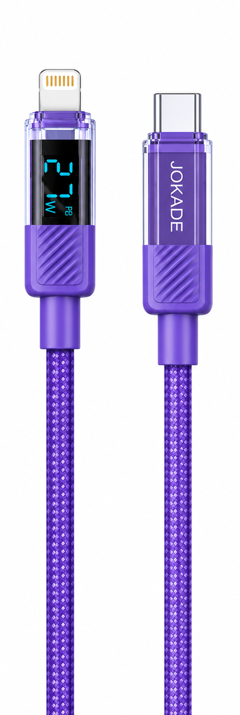 CABLE TIPO C A IPHONE 27W CON VISOR LED JOKADE JA032