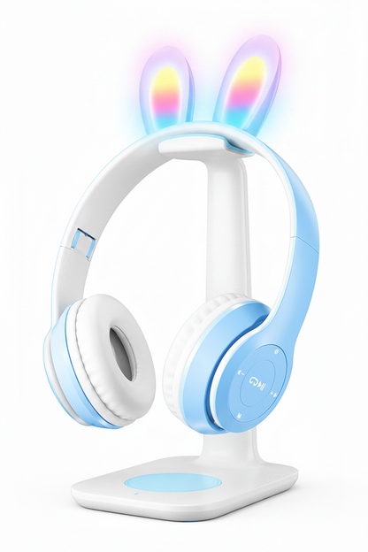 AUDÍFONOS BLUETOOTH P47R CON OREJAS DE GATO